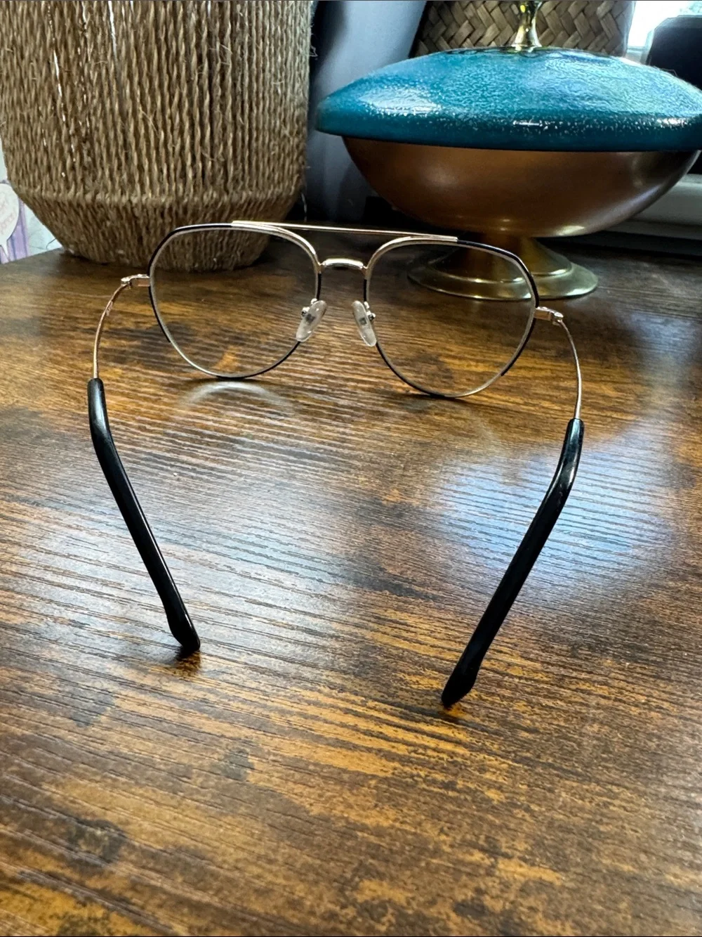Gold and brown aviator frames, ready for your new prescription